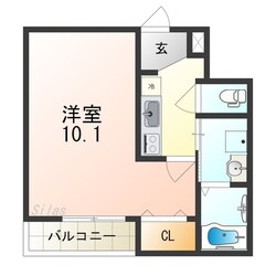 浅香駅 徒歩10分 1階の物件間取画像